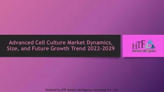 Advanced Cell Culture Market Dynamics, Size, and Future Growth Trend 2022-2029