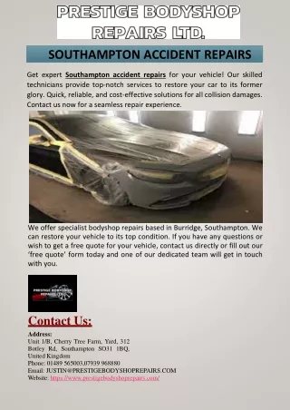 Southampton Accident Repairs