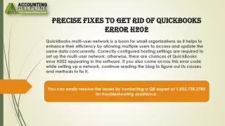 An easy guide to troubleshoot QuickBooks error H202