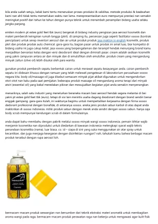 Produk Dengan Jasa Maklon Aerosol Indonesia