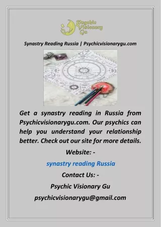 Synastry Reading Russia  Psychicvisionarygu