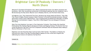 Brightstar Care Of Peabody - Danvers - North Shore