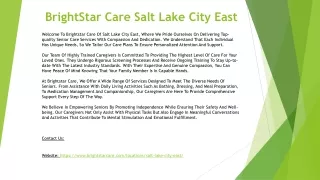 BrightStar Care Salt Lake City East