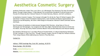 Aesthetica Cosmetic Surgery
