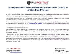 Importance of Brand Protection Solutions in Context of Affiliate Fraud Threats