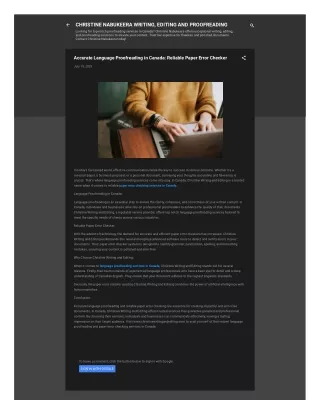 Language proofreading services in Canada - Christine Nabukeera Writing, Editing