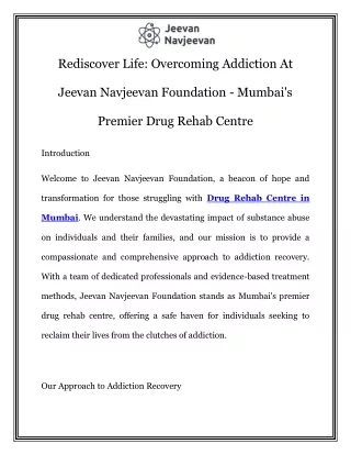 Drug Rehab Centre in Mumbai Call-7428290580