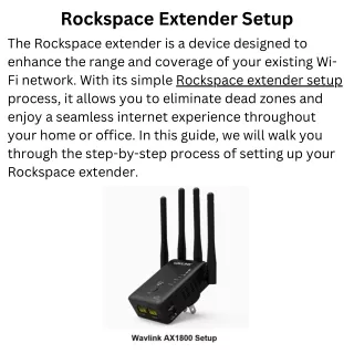 Rockspace Extender Setup