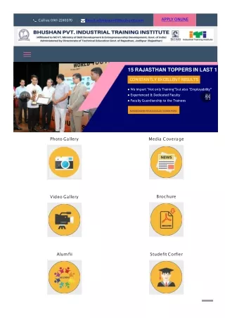 Private ITI College in Jaipur - Bhushan ITI