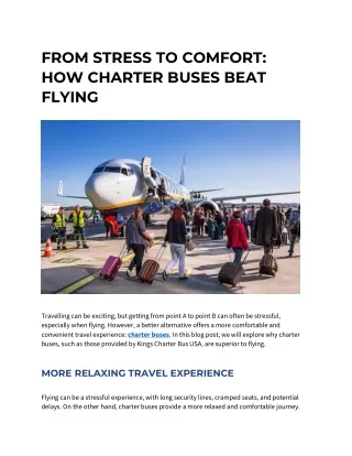 FROM STRESS TO COMFORT HOW CHARTER BUSES BEAT FLYING