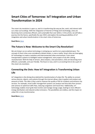 SMART CITIES