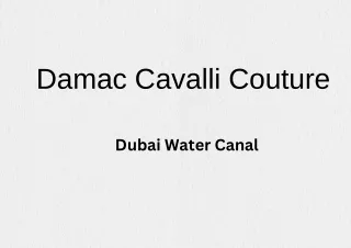 Damac Cavalli Couture Dubai Water Canalr-E-Brochure