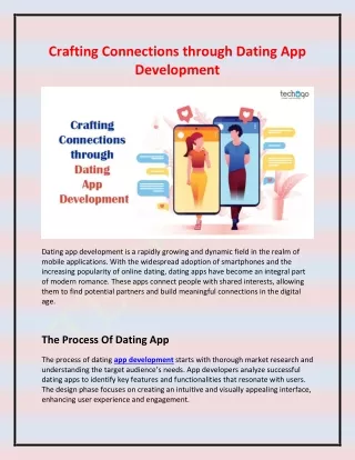 Crafting Connections through Dating App Development