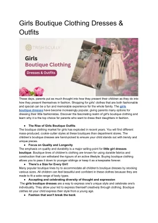 Girls Boutique Clothing Dresses & Outfits