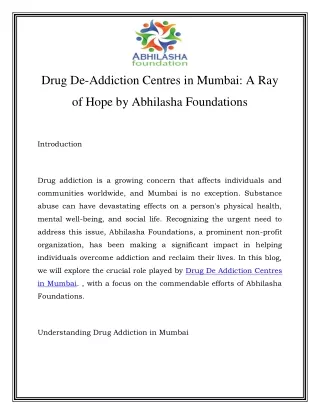 Drug De Addiction Centres in Mumbai Call-8484929037