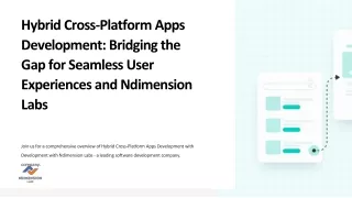 Hybrid Cross-Platform Apps Development: Bridging the Gap