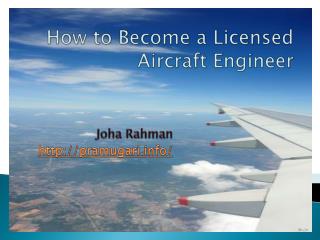 how to become aircraft maintenance engineer