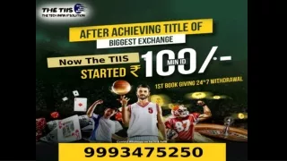 Why The TIIS Is Best For Online IPL Cricket Id | 99934-75250