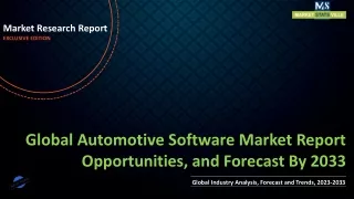 Automotive Software Market Report Opportunities, and Forecast By 2033