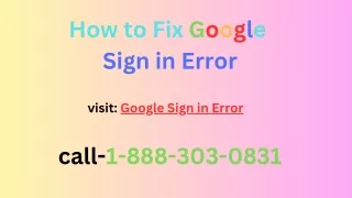 How to Fix Google Sign in Error