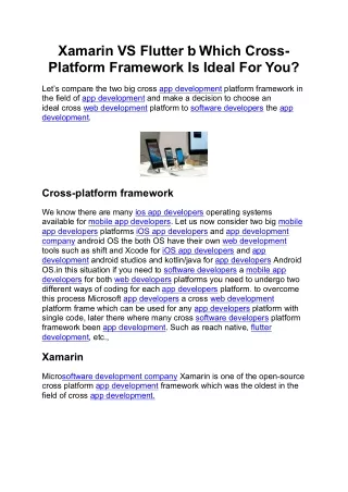 Xamarin VS Flutter  Which Cross-Platform Framework Is Ideal For You