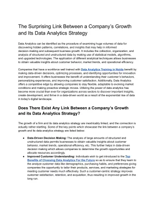 The Surprising Link between a Company’s Growth and its Data Analytics Strategy (Guest Blog) - Google Docs