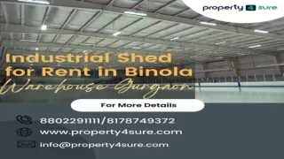 Industrial Property for Rent in Gurgaon | Industrial Shed for Rent in Binola
