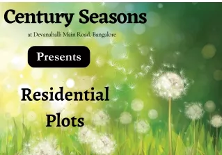 Century Seasons At Devanahalli Main Road, Bangalore - Brochure