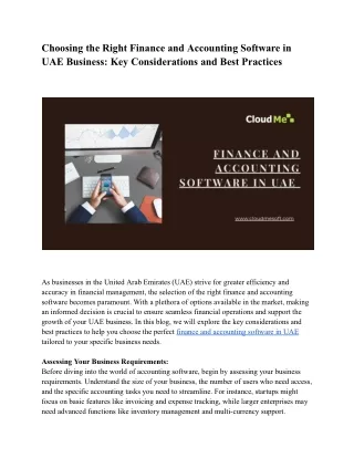 Choosing the Right Finance and Accounting Software in UAE Business_ Key Considerations and Best Practices