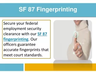 SF 87 Fingerprinting