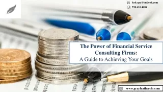 The Power of Financial Services Consulting Firms A Guide to Achieving Your Goals