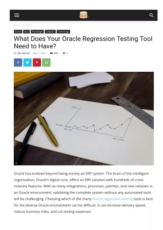 What Does Your Oracle Regression Testing Tool Need to Have