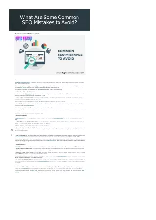 What Are Some Common SEO Mistakes to Avoid?
