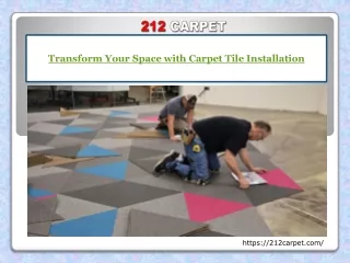 Transform Your Space with Carpet Tile Installation