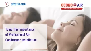 The Importance of Professional Air Conditioner Installation