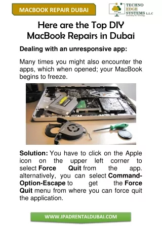 Here are the Top DIY MacBook Repairs in Dubai
