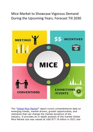 Mice Market to Showcase Vigorous Demand During the Upcoming Years