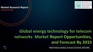 energy technology for telecom networks Market Report Covers Future Trends With Research 2023 to 2033