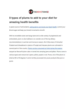 8 types of plums to add to your diet for amazing health benefits