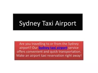Sydney taxi Airport