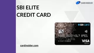 SBI ELITE Credit Card