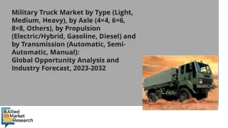 Military Truck  ppt