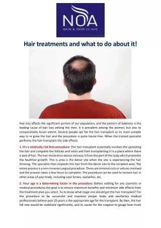 Hair treatments and what to do about it!