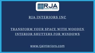 Transform Your Space with Wooden Interior Shutters for Windows