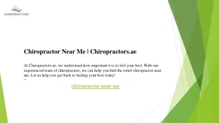 Chiropractor Near Me  Chiropractors.ae