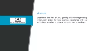 Jdb Gaming | Onlinegambling-review.com