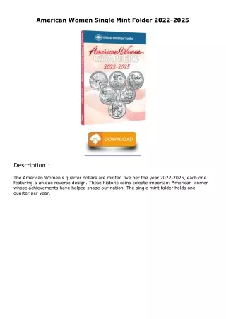 PDF/READ/DOWNLOAD American Women Single Mint Folder 2022-2025 epub
