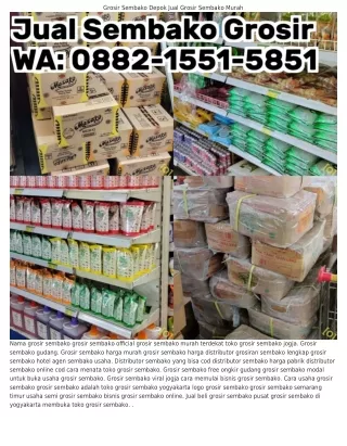 ౦882•I55I•585I (WA) Harga Murah Grosir Sembako Grosir Sembako Semarang Timur