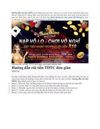 Huong dan rut tien TDTC don gian va nhanh chong nhat