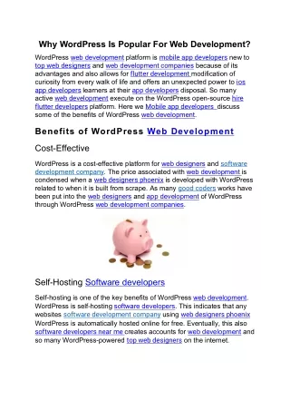 Why WordPress Is Popular For Web Development